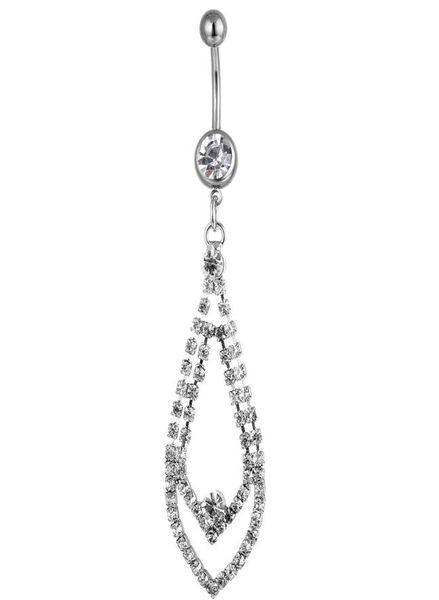 

d0183 clear color belly navel button ring01234567892803596, Silver