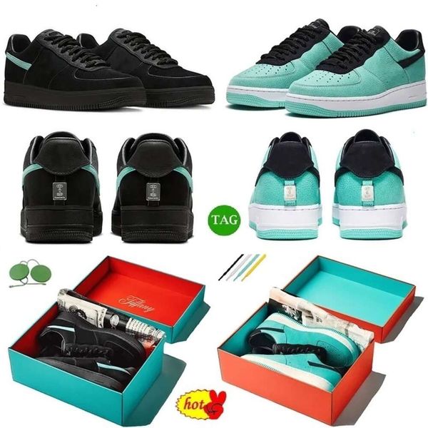 

2023 shoes af 1 low tiffany black blue 1837 fashion sneakers with original box
