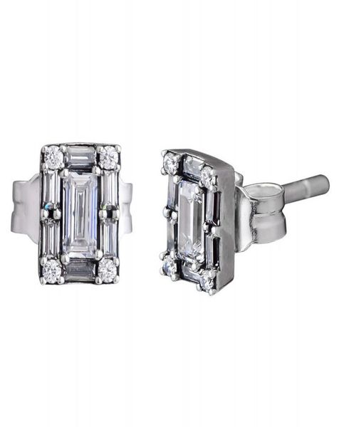 

authentic s925 sterling silver women diy jewelry lady earrings luminous ice stud earrings for women wedding gift fine jewelry7255654, Golden;silver