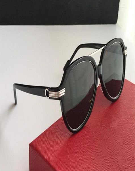 

fashion 0159 new sunglasses plate pilot frame with metal ring retro avantgarde fashion style whole for women 01595535200, White;black