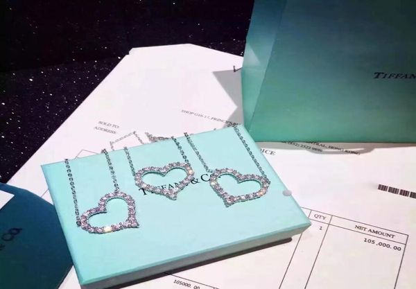

large medium and small 925 sterling silver designer jewelry necklace love heart necklace designer necklace as gift jewelry8869637
