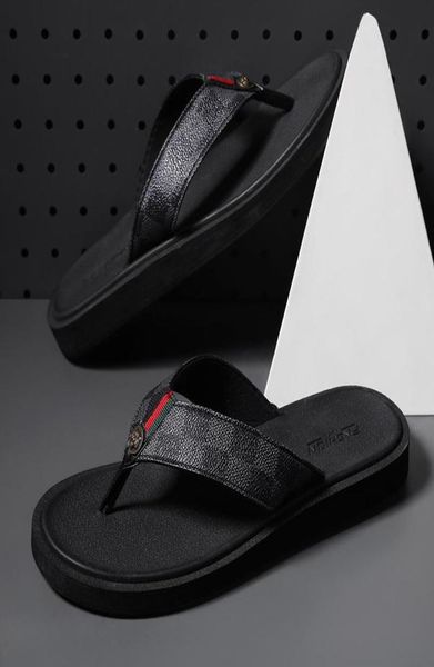

luxury brand designer rubber slides sandals floral brocade men slipper flat bottoms flip flops mens black brown grey striped beach4736891