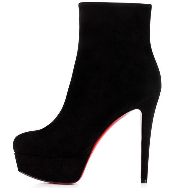 

winter women black boot stiletto naked boots platform high heels gorgona brand pointed toe lady boots party dress with box size 35-432123998