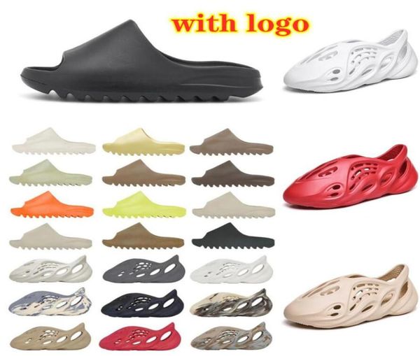 

sandals slides sneakers shoes fashion trainers slider runner slippers graffiti bone white resin desert sand rubber summer designer beach siz, Black
