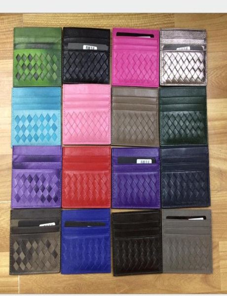 

casusal card holders women coin purse girl 039s leather mini wallet handbags zipper coin pocket card organizer pouch weave a wa8969316, Brown;gray