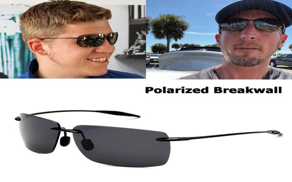 

sports rimless frame breakwall style sunglasses vintage polarized brand design sun glasses oculos de sol masculino7686722, White;black