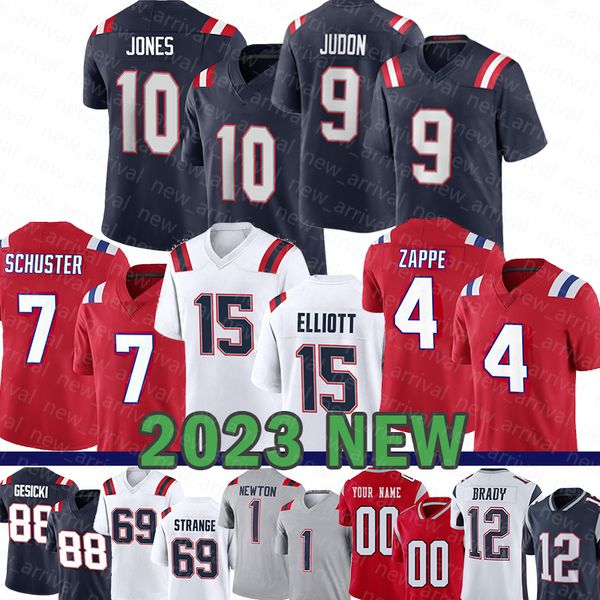 

juju smith schuster football jersey new englands patriots mac jones matt judon ezekiel elliott bailey zappe mike gesicki cole strange matthe, Black;red