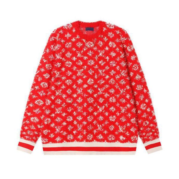 

2023 autumn/winter new sweater knitwear geometric jacquard pattern simple pure cotton knitwear e126, Black;brown