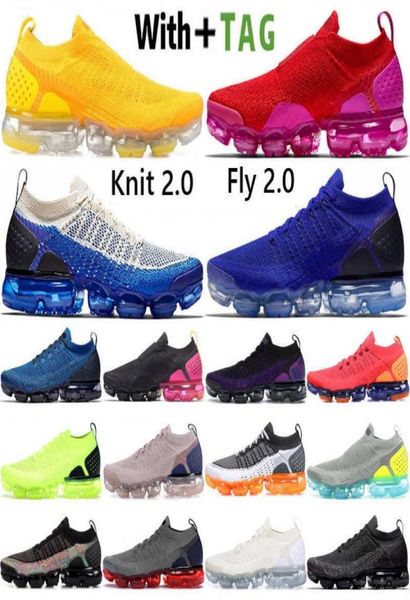 

2021 cushion vapores knit og moc fly 20 mens running shoes red fuchsia racer blue diffused taupe men women sneakers t9423204