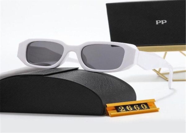 

2022 fashion designer classic sunglasses goggles beach sunglasses men and women 7 color optional good quality1606441, White;black