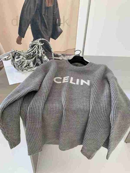 

women's sweaters designer 23 autumn/winter new style chest willow pin letter decoration round neck pullover sweater loose yxrv, White;black