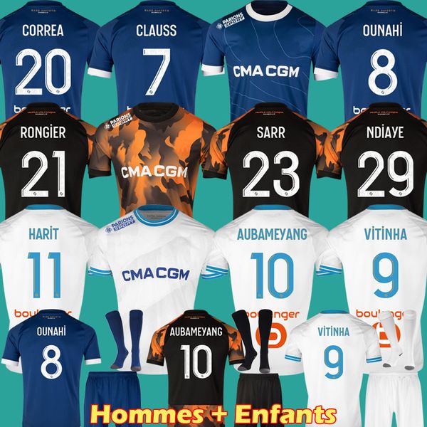 

marseilles king 2023 2024 soccer jerseys special 30th anniversary vitinha correa maillot de foot 23 24 om clauss ounahi guendouzi harit pre, Black;yellow