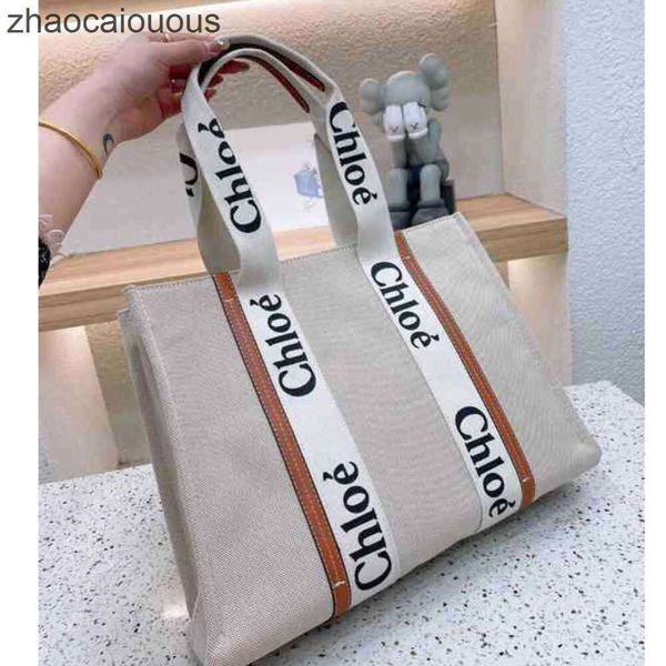 

designer cloe tote bags bag woody handbag 2023 fashion one shoulder canvas niche design portable large tote women's capacity 2ohe