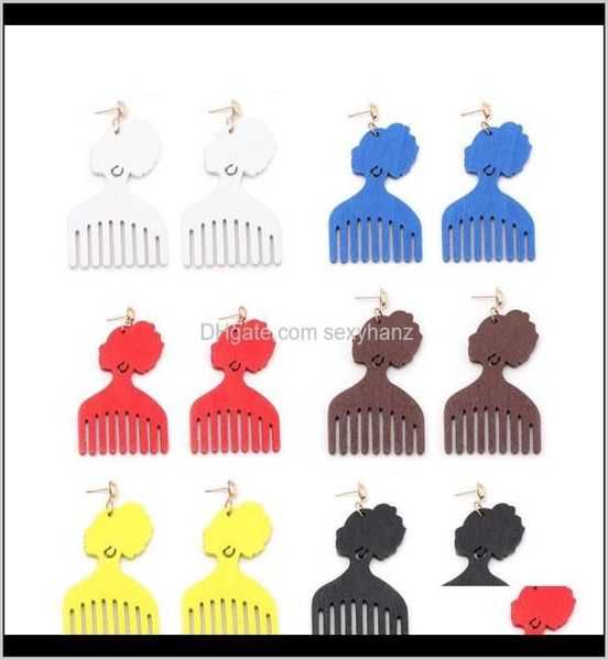 

dangle chandelier creative wooden african head comb wood earrings ear studs eardrop 6styles women jewelry gifts accessory ye9cj k52461421, Silver