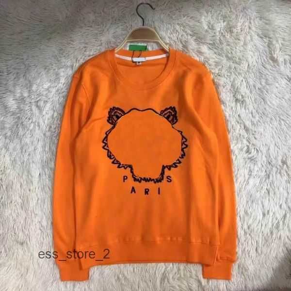 

designer fashion men women kenzo hoodie tiger head advanced embroidery round neck pullover autumn winter loose high street classic japan po, Black