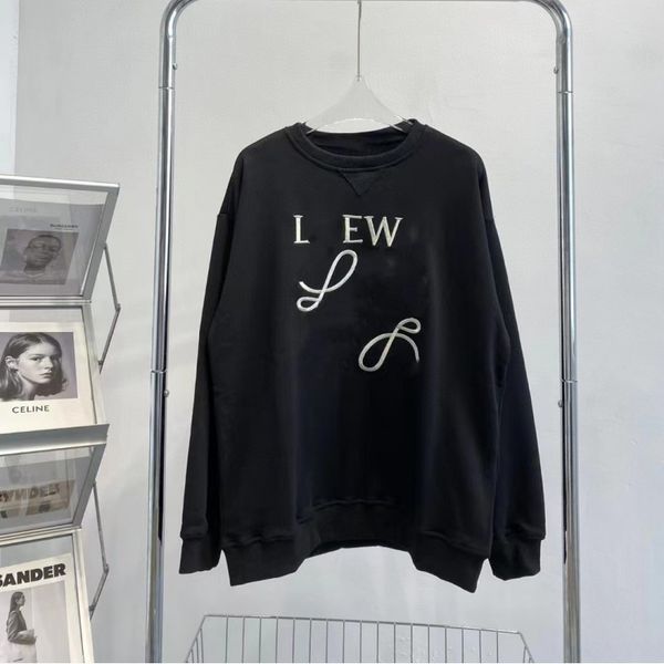 

women's hoodies round neck loose couple sweatshirts, Black