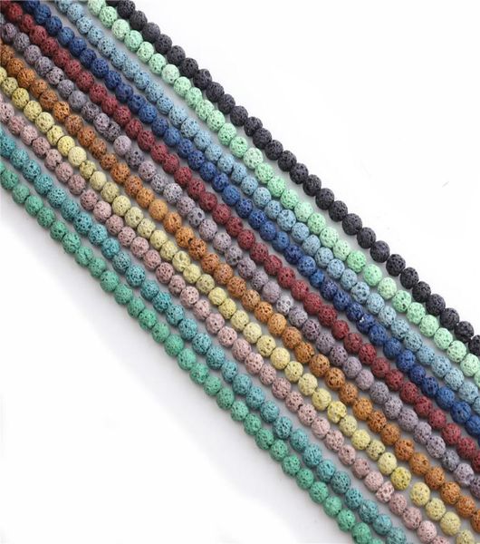 

loose 8mm natural rock lava stone round beads for making jewelry necklace bracelet earrings rings craft healing raw volcanic gemst5305087, Black