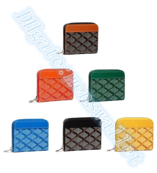 

leather purse card holder luxurys designer matignon mini men luxury wallet women holders coin short model pocket interior slot min9392229, Brown;gray