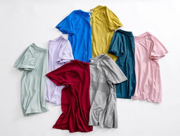 

088 women039s yoga tshirts highelastic breathable running quick drying seamless short sleeve sportcycling gym wear wo5377422