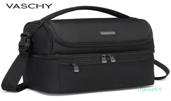 

vaschy insulated lunch box leakproof cooler bag in dual compartment lunch tote for men women 14 cans wine bag cooler box cx20082262841524