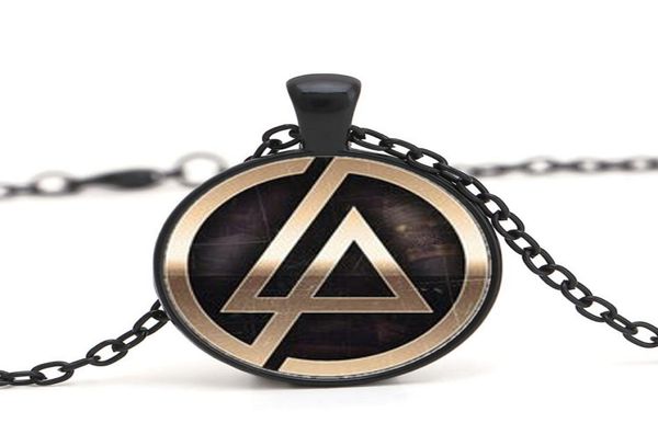 

linkin park logo glass chain necklaces zinc alloy lincoln parks pendant jewelry necklace dome pendant men and children party gifts4641668, Silver