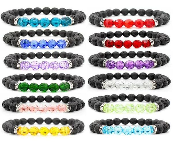 

natural black lava stone crystal beads bracelet diy aromatherapy essential oil diffuser bracelet for women5978272