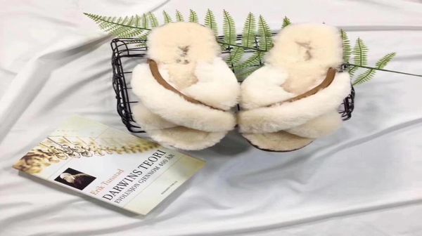 

fashion women fluffette scuffita cotton slippers snow boots soft natural fur classic ug fuzz casual warm indoor outdoor women0393873355, Black