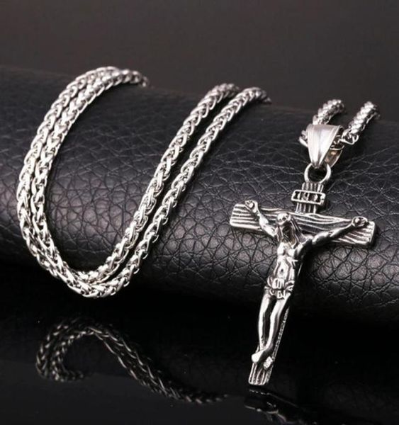 

pendant necklaces fashion and sweet cross pendent with chain necklace jewelry gifts for men religious jesus5207941, Silver