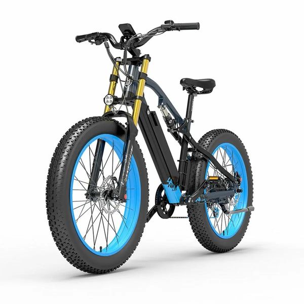 

us stock rv700 1000w motor ebike 48v 16ah 26*4.0 electric bike aluminum alloy suspension fork explorer electric mountain bike
