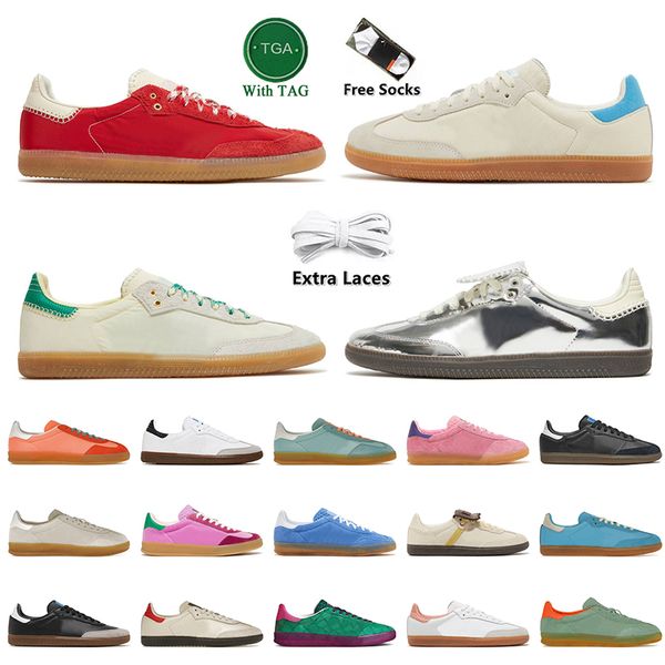 

designer gazelle shoes wales bonner collegiate red cream green silver metallic sporty & rich beige blue og cloud white gazelles flat sports, Black