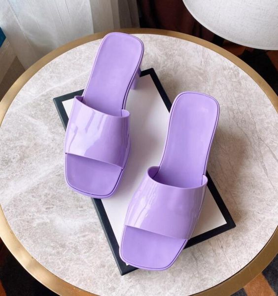 

woman slippers ladies sandals summer fashion jelly slip high heel luxury casual women039s leather letters beach sho4510691, Black