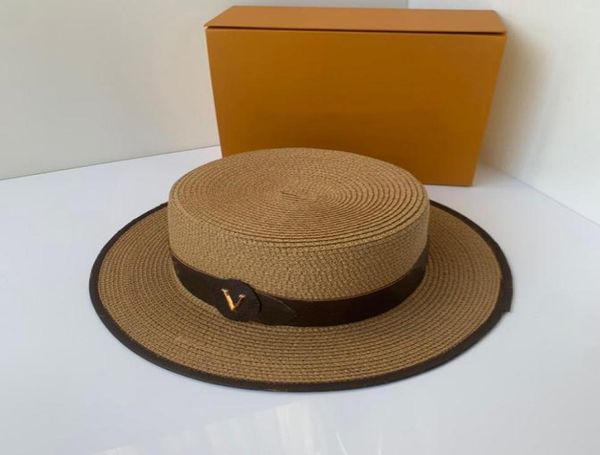 

summer designer straw hats women bucket hat gentleman cap men belt sun hat luxury casquette flatcap fashion 22038078104, Blue;gray