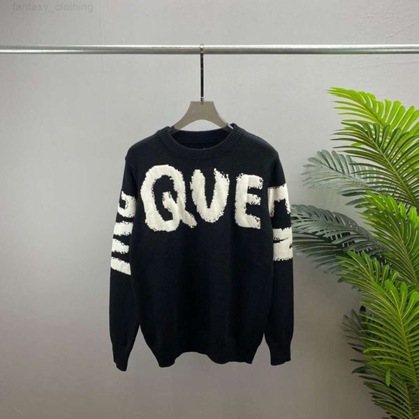 

3a quality men's plus size sweaters hoodies in autumn / winter 2022acquard knitting machine e custom jnlarged detail crew neck cotton m, Black