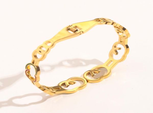 

gold designers bracelets women bangle luxury designer green red letter jewelry wispy bracelet plated stainless steel love gift ban2702893, Black