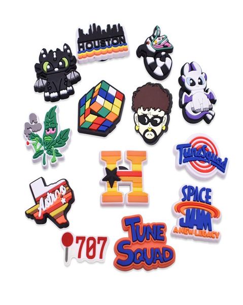 

soft rubber houston shoe decoration charm parts accessories buckle jibitz for charms decor buttons6456267, White;pink