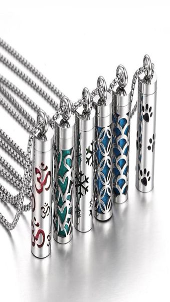

pendant necklaces necklace diffuser 316l stainless steel locket aroma perfume oils essential oil5518146, Silver