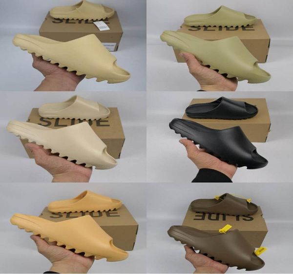 

2021 slides graffiti bone resin desert sand rubber slippers summer brown flat men women beach runner size 36-46 h5741437, Black