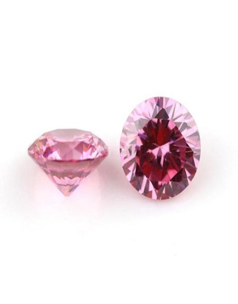 

good quality 3a round european machine cut 24375mm pink color synthetic loose cubic zirconia gemstone for jewelry making 1000pc4575694, Black
