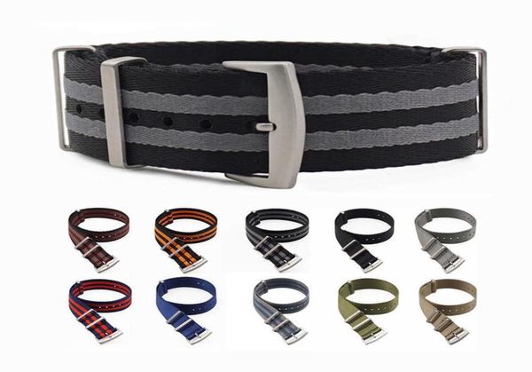 

watch strap nylon 20mm 22mm seat belt military style soft material wristband nato strap watch accessories h091570041919067579, Silver