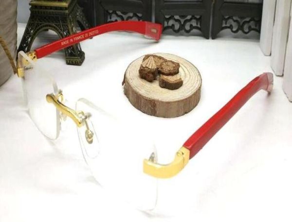 

selling spectacles bamboo wood fashion mens sports sunglasses for man polarized buffalo horn glasses rimless gray black clear 4524364, White;black