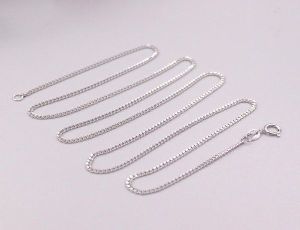 

pure solid 18k white gold necklace men women gift 18mm curb link chain 6g 22inch chains4457326, Silver
