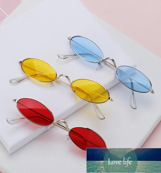 

1pc fashion design retro small oval sunglasses okulary vintage shades sun glasses for men women antiblue light eyeglasses factory3326950, White;black