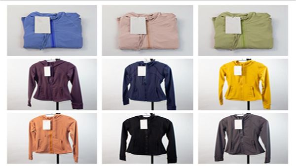 

yoga outfits women's jogging jacket fall winter hooded long sleeve zipper tight fitness jacket3333992