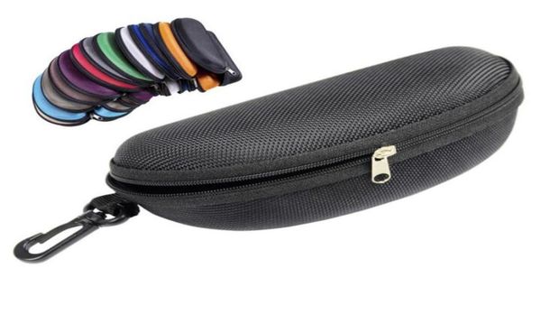 

15 colors sunglasses case eyeglasses box glasses bag eyeglasses carry box sunglass portable zipper hook hard holder sunglasses7062396