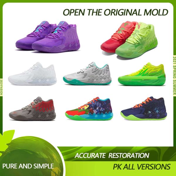

mb.01 mb.02 lamelo ball casual shoes mens designer sneakers ricks and mortys red blast galaxy purple printed yellow queen city grey ufo 2 di, Black