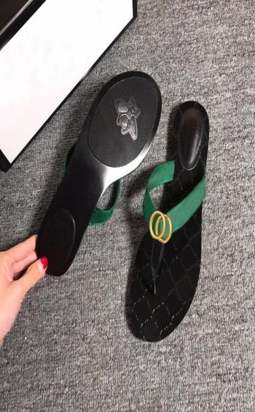 

classic men slippers big summer rubber bottom women shoe beach slides letter flat slipper designer shoes metal button sandals lazy9050302, Black