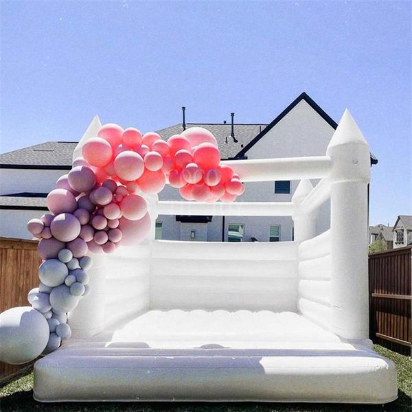 

outdoor activities adults and kids inflatable bouncy house 13x13ft white black party bounce house jumping castle245o