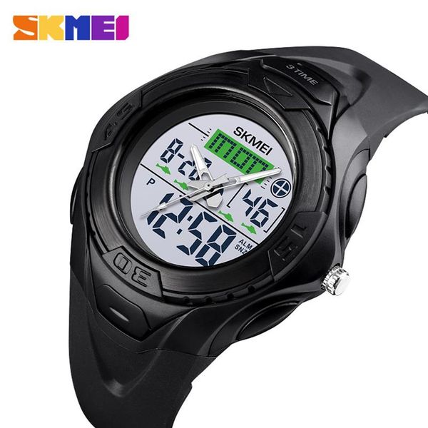 

skmei outdoor sports watch men digital waterproof watches alarm clock luminous dual display wristwatches relogio masculino 1539264q, Slivery;brown