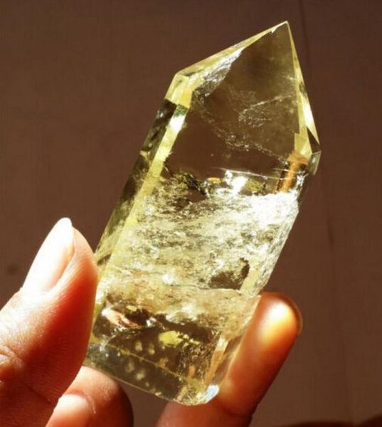 

whole 1pcs 70g 100 natural citrine quartz crystal obelisk quartz wand point mineral specimen reiki7714959, Black