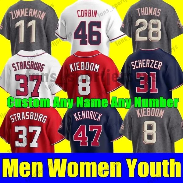 

11 ryan zimmerman 2023 washington jerseys max scherzer victor robles stephen strasburg turner howie kendrick custom s-4xl baseball jersey, Blue;black